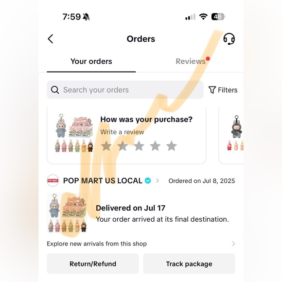 NEW Authentic Open Box Sealed Bag Popmart Macaron Labubu - toffee (light brown) - Picture 4 of 5